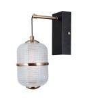 Kinkiety wiszące - ITALUX Alani ścienna 1xLED 6W 3000K Czarny mat, złoty WL-34375-1-BK - product 2