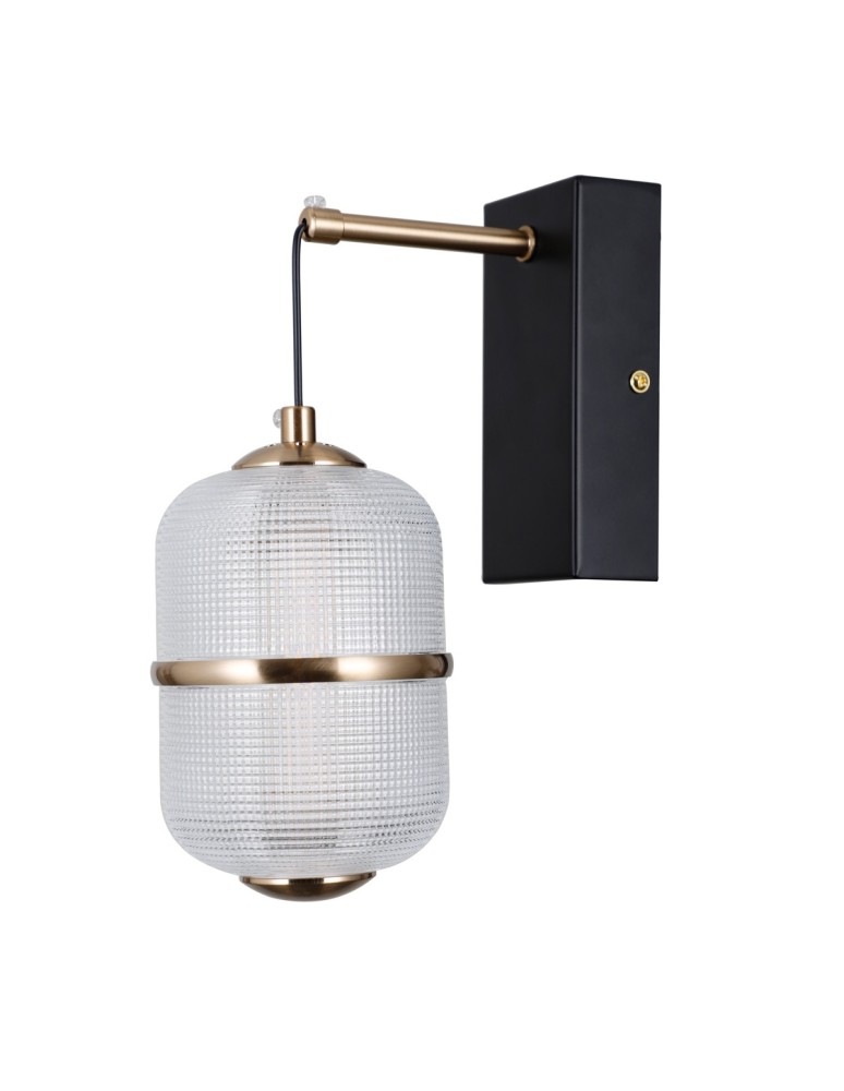 Kinkiety wiszące - ITALUX Alani ścienna 1xLED 6W 3000K Czarny mat, złoty WL-34375-1-BK - product kolory-swiatla.pl 2