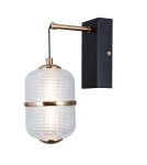 Kinkiety wiszące - ITALUX Alani ścienna 1xLED 6W 3000K Czarny mat, złoty WL-34375-1-BK - product 1