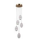 Lampy wiszące LED - ITALUX Alani Wisząca 5xLED 28W 3000K Złoty PND-34375-5-HBR - product 4