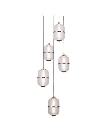 ITALUX Alani Wisząca 5xLED 28W 3000K Złoty PND-34375-5-HBR - produkt 2