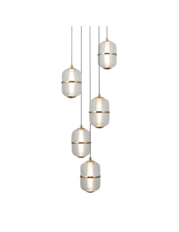 ITALUX Alani Wisząca 5xLED 28W 3000K Czarny mat, złoty PND-34375-5-BK - produkt 2