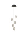 ITALUX Alani Wisząca 5xLED 28W 3000K Czarny mat, złoty PND-34375-5-BK