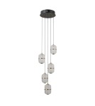 Lampy wiszące LED - ITALUX Alani Wisząca 5xLED 28W 3000K Czarny mat, złoty PND-34375-5-BK - product 4