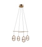 Lampy wiszące LED - ITALUX Alani Wisząca 4xLED 24W 3000K Złoty PND-34375-4-HBR - product 1