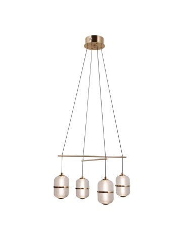 ITALUX Alani Wisząca 4xLED 24W 3000K Złoty PND-34375-4-HBR