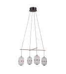 Lampy wiszące LED - ITALUX Alani Wisząca 4xLED 24W 3000K Czarny mat, złoty PND-34375-4-BK - product 2
