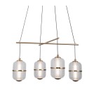 Lampy wiszące LED - ITALUX Alani Wisząca 4xLED 24W 3000K Czarny mat, złoty PND-34375-4-BK - product 3