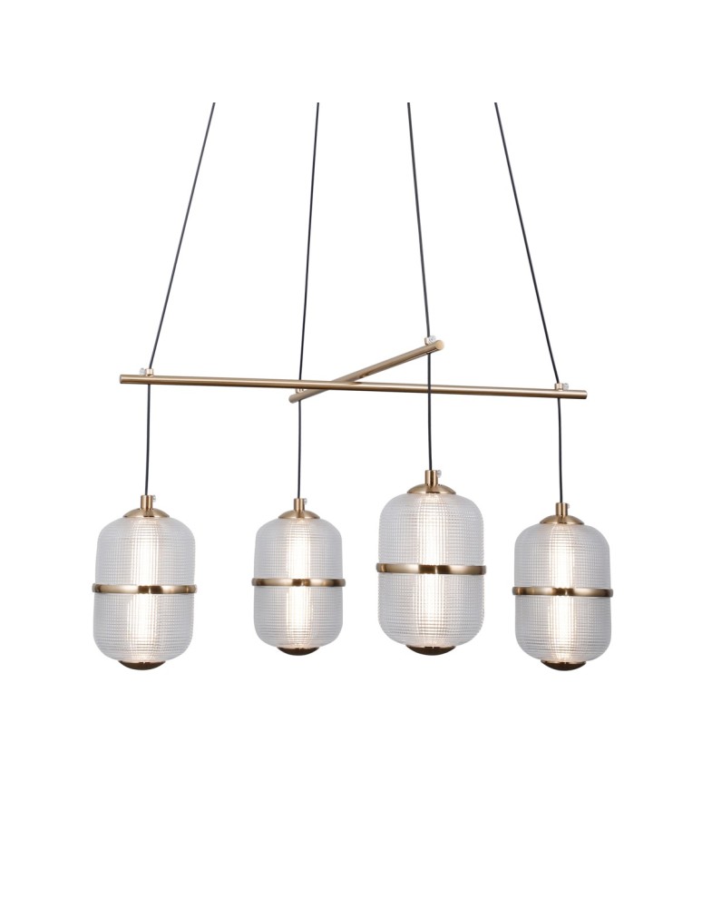 ITALUX Alani Wisząca 4xLED 24W 3000K Czarny mat, złoty PND-34375-4-BK