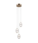ITALUX Alani Wisząca 3xLED 15W 3000K Złoty PND-34375-3-HBR ITALUX Alani Wisząca 3xLED 15W 3000K Złoty PND-34375-3-HBR
