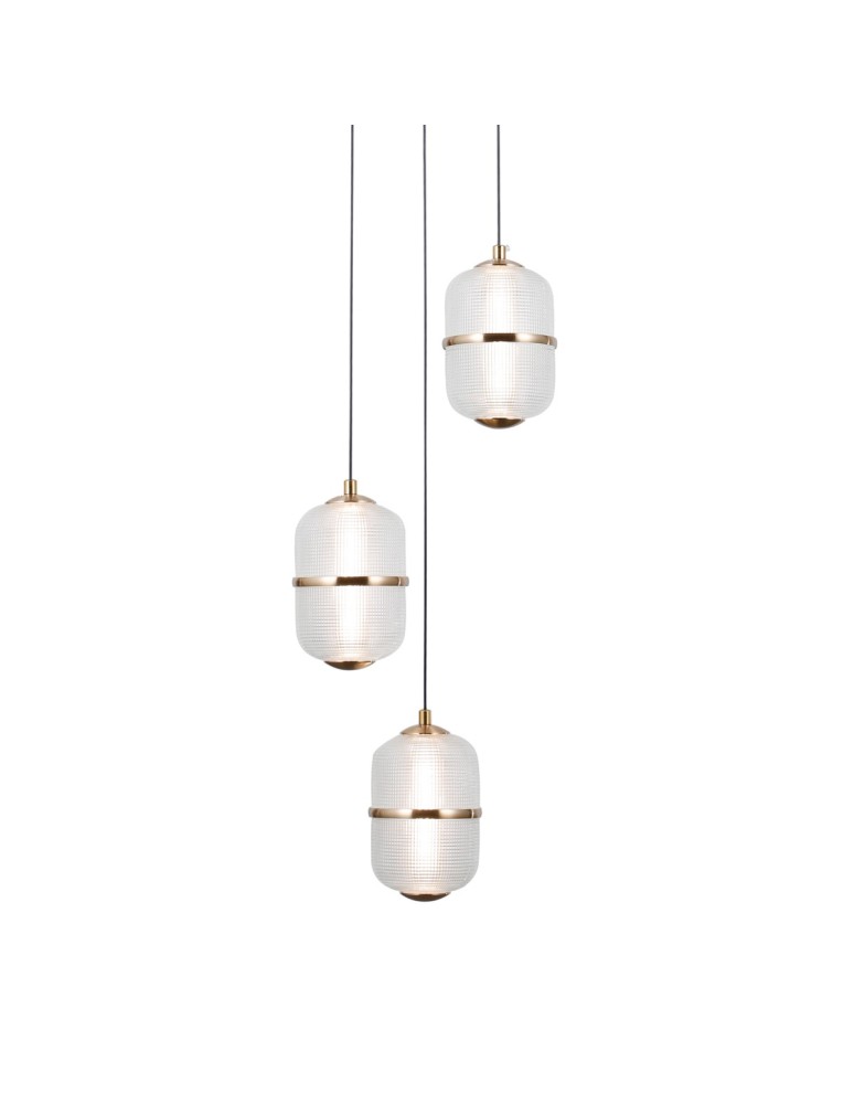 ITALUX Alani Wisząca 3xLED 15W 3000K Złoty PND-34375-3-HBR ITALUX Alani Wisząca 3xLED 15W 3000K Złoty PND-34375-3-HBR