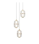 ITALUX Alani Wisząca 3xLED 15W 3000K Czarny mat, złoty PND-34375-3-BK ITALUX Alani Wisząca 3xLED 15W 3000K Czarny mat, złoty PND-34375-3-BK