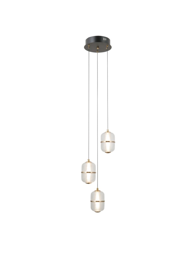 ITALUX Alani Wisząca 3xLED 15W 3000K Czarny mat, złoty PND-34375-3-BK ITALUX Alani Wisząca 3xLED 15W 3000K Czarny mat, złoty PND-34375-3-BK