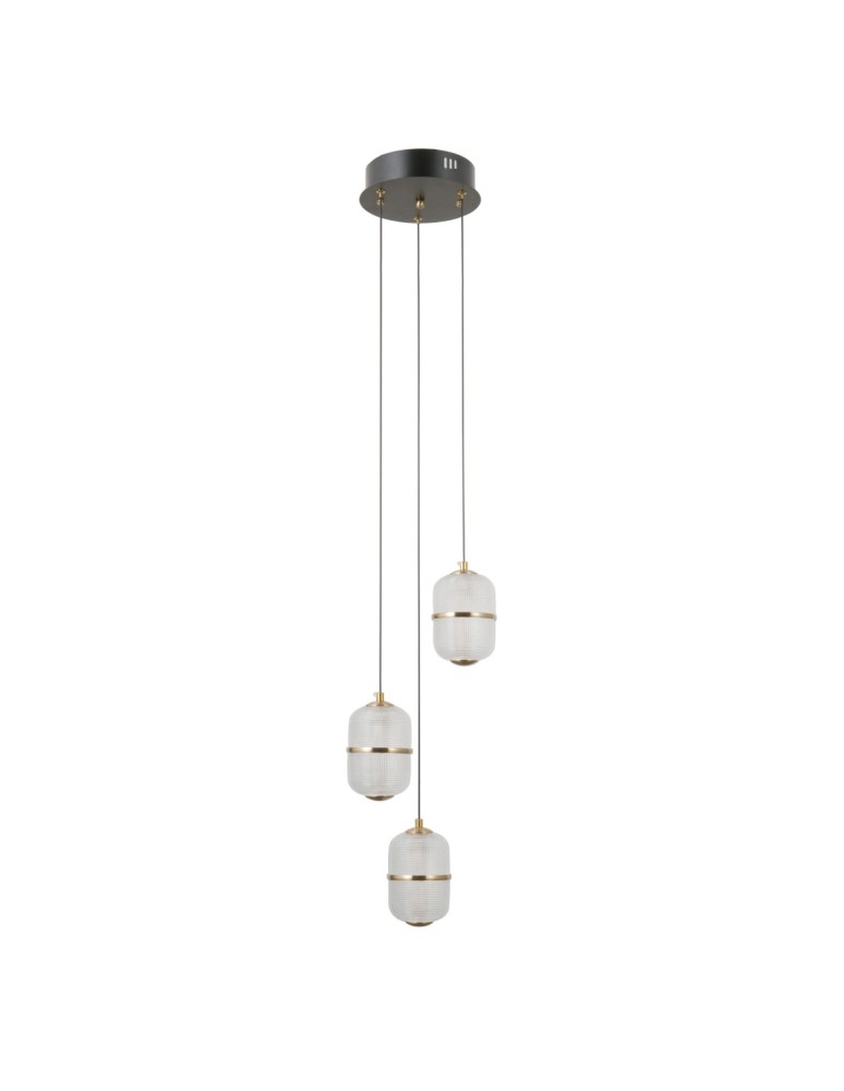 ITALUX Alani Wisząca 3xLED 15W 3000K Czarny mat, złoty PND-34375-3-BK ITALUX Alani Wisząca 3xLED 15W 3000K Czarny mat, złoty PND-34375-3-BK