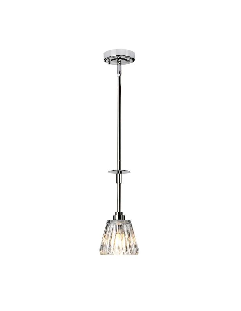 Elstead Lighting Lampa wisząca Agatha - 1 źródło światła - Polerowany chrom IP44 BATH-AGATHA1P-PC