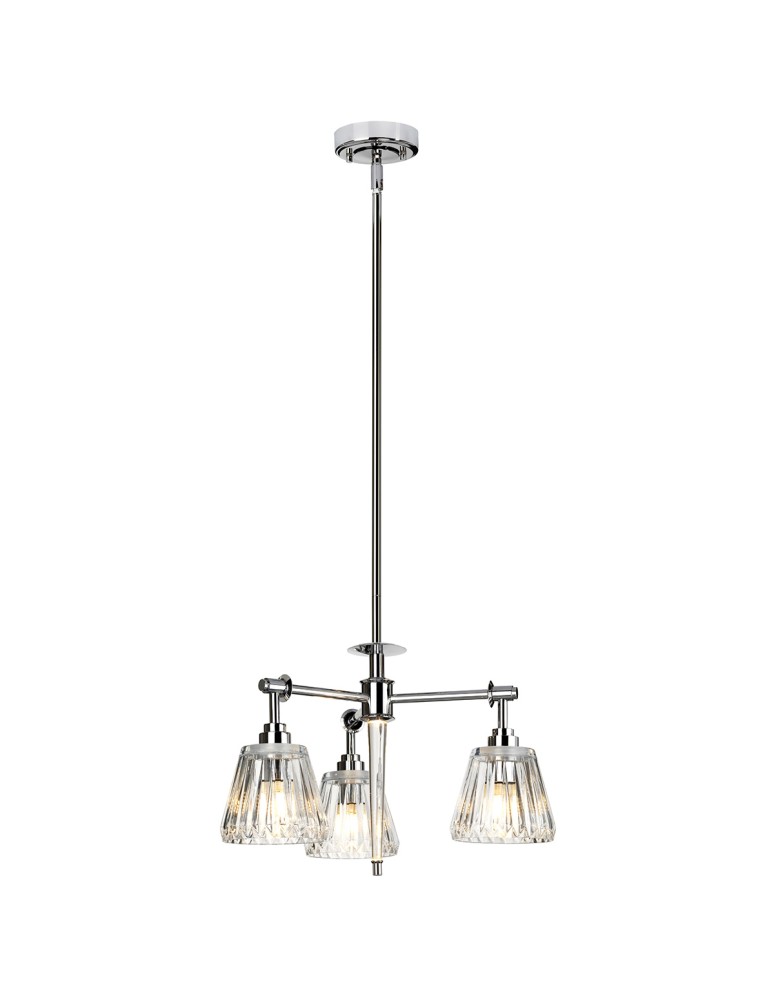 Elstead Lighting Lampa wisząca Agatha - 3 źródła światła - Polerowany chrom IP44 BATH-AGATHA3P-PC Elstead Lighting Lampa wisząca Agatha - 3 źródła światła - Polerowany chrom IP44 BATH-AGATHA3P-PC