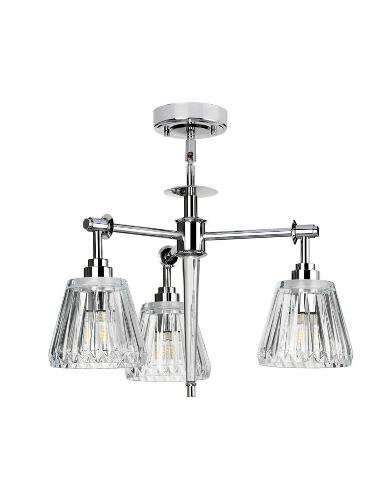 Elstead Lighting Lampa wisząca Agatha - 3 źródła światła - Polerowany chrom IP44 BATH-AGATHA3P-PC Elstead Lighting Lampa wisząca Agatha - 3 źródła światła - Polerowany chrom IP44 BATH-AGATHA3P-PC