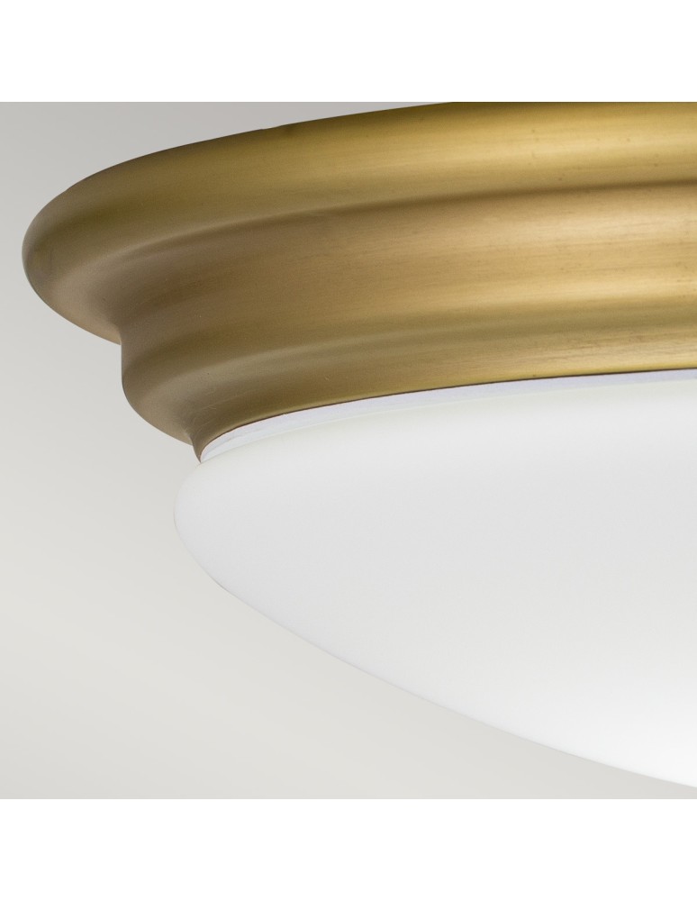 Elstead Lighting Plafon Brompton - 1 źródło światła - Szczotkowany mosiądz IP44 BATH-BROMPTON-F-BB Elstead Lighting Plafon Brompton - 1 źródło światła - Szczotkowany mosiądz IP44 BATH-BROMPTON-F-BB