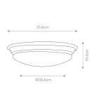 Elstead Lighting Plafon Brompton - 1 źródło światła - Polerowany mosiądz IP44 BATH-BROMPTON-F-PB Elstead Lighting Plafon Brompton - 1 źródło światła - Polerowany mosiądz IP44 BATH-BROMPTON-F-PB