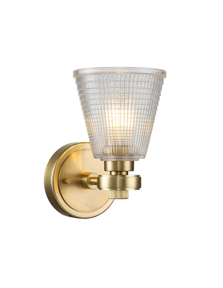 Elstead Lighting Kinkiet Gunnislake - 1 źródło światła - Szczotkowany mosiądz IP44 BATH-GUNNIS1-BB