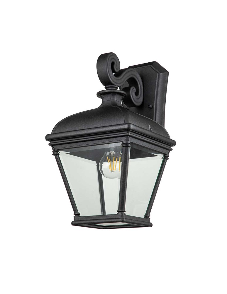 Kinkiety zewnętrzne - Elstead Lighting Duża latarnia naścienna Bayview - 1 źródło światła IP44 BAYVIEW-2L-BK - product kolory-swiatla.pl 2