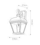 Kinkiety zewnętrzne - Elstead Lighting Duża latarnia naścienna Bayview - 1 źródło światła IP44 BAYVIEW-2L-BK - product 6