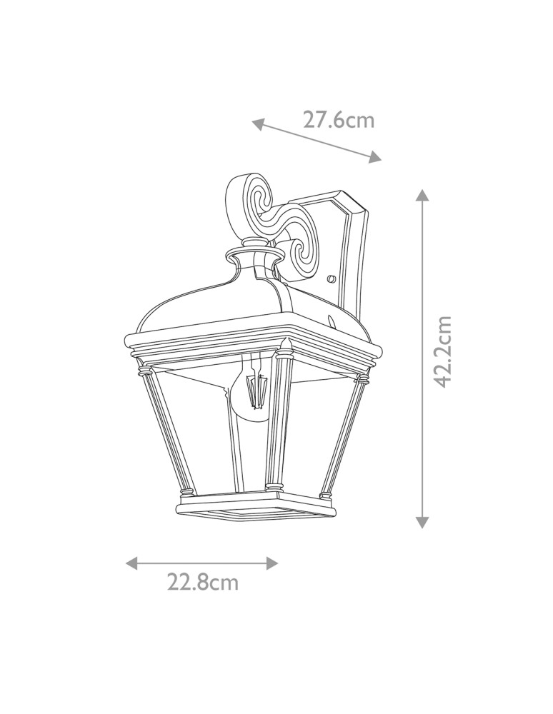 Kinkiety zewnętrzne - Elstead Lighting Duża latarnia naścienna Bayview - 1 źródło światła IP44 BAYVIEW-2L-BK - product kolory-swiatla.pl 6