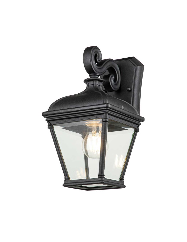 Elstead Lighting Średnia latarnia naścienna Bayview - 1 źródło światła IP44 BAYVIEW-2M-BK Elstead Lighting Średnia latarnia naścienna Bayview - 1 źródło światła IP44 BAYVIEW-2M-BK