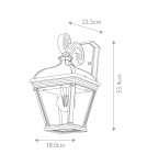 Elstead Lighting Średnia latarnia naścienna Bayview - 1 źródło światła IP44 BAYVIEW-2M-BK Elstead Lighting Średnia latarnia naścienna Bayview - 1 źródło światła IP44 BAYVIEW-2M-BK