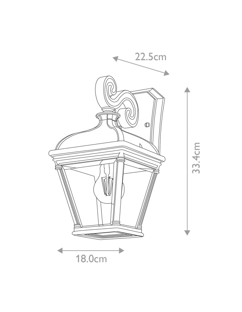 Elstead Lighting Średnia latarnia naścienna Bayview - 1 źródło światła IP44 BAYVIEW-2M-BK Elstead Lighting Średnia latarnia naścienna Bayview - 1 źródło światła IP44 BAYVIEW-2M-BK