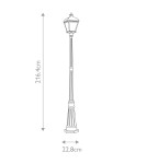 Lampy zewnętrzne latarnie - Elstead Lighting Duża Latarnia stojąca Bayview - 1 źródło światła IP44 BAYVIEW-5L-BK - product 6