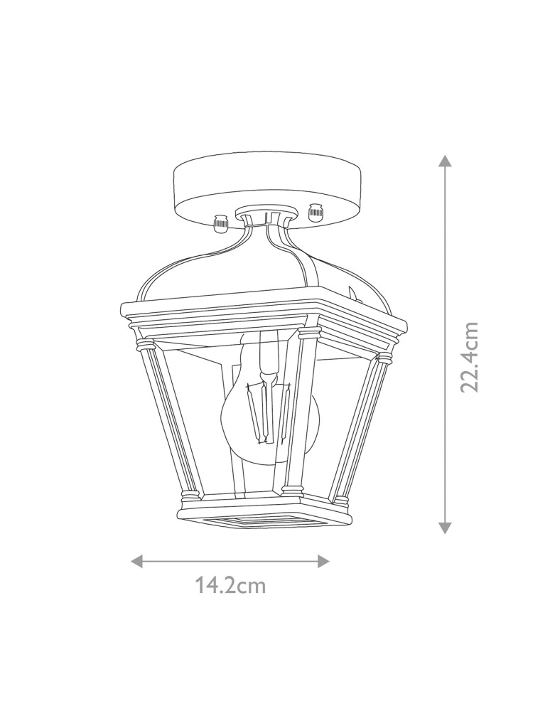 Elstead Lighting Latarnia wisząca Bayview - 1 źródło światła IP44 BAYVIEW-PORCH-BK Elstead Lighting Latarnia wisząca Bayview - 1 źródło światła IP44 BAYVIEW-PORCH-BK