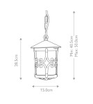 Lampy zewnętrzne wiszące - Elstead Lighting Latarnia wisząca Hereford - 1 źródło światła IP23 BL13B-BLACK - product 5