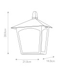 Kinkiety zewnętrzne - Elstead Lighting Latarnia naścienna York - 1 źródło światło IP23 BL15-BLACK - product 5