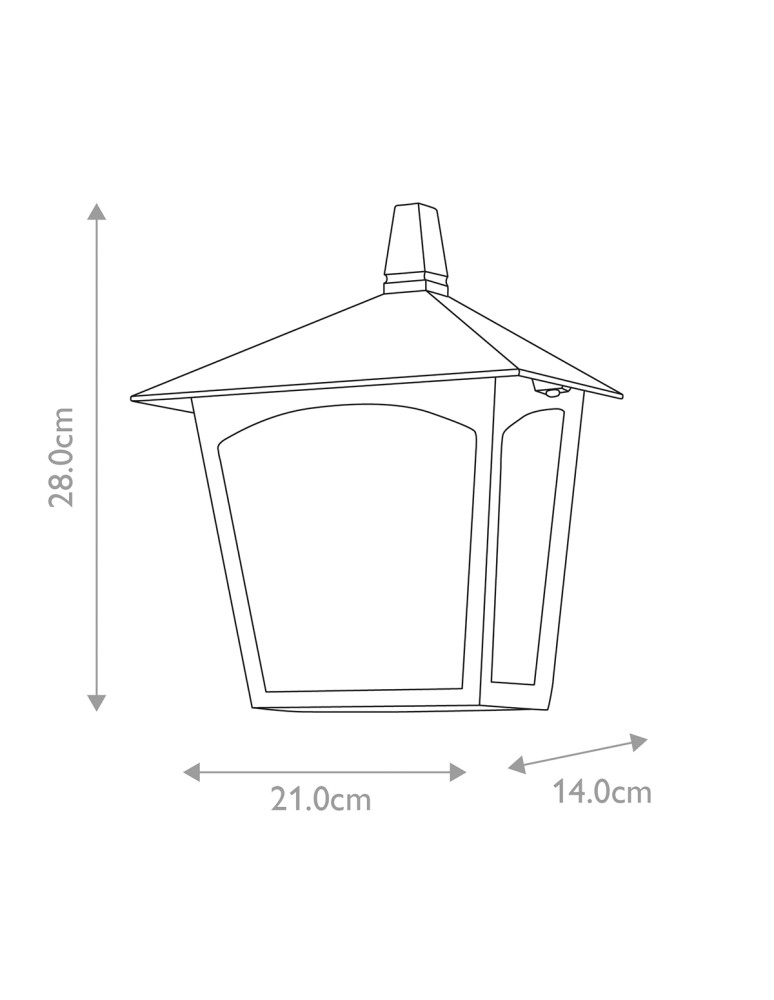 Kinkiety zewnętrzne - Elstead Lighting Latarnia naścienna York - 1 źródło światło IP23 BL15-BLACK - product kolory-swiatla.pl 5