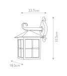 Kinkiety zewnętrzne - Elstead Lighting Latarnia naścienna Winchester - 1 źródło światła IP23 BL18-BLACK - product 4