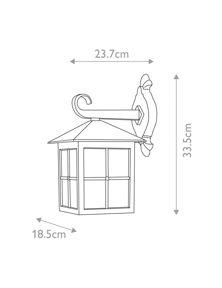 Elstead Lighting Latarnia naścienna Winchester - 1 źródło światła IP23 BL18-BLACK