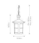 Lampy zewnętrzne wiszące - Elstead Lighting Latarnia wisząca Hereford - 1 źródło światła IP43 BL21B-BLACK - product 6