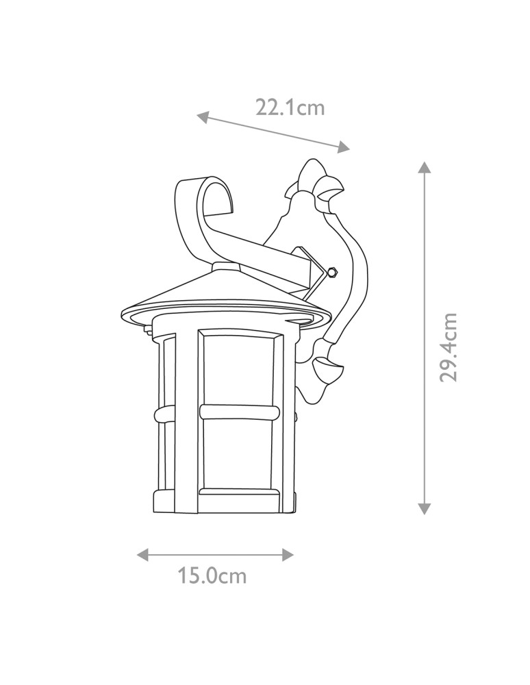 Elstead Lighting Latarnia naścienna Hereford - 1 źródło światła IP43 BL21-BLACK-E27 Elstead Lighting Latarnia naścienna Hereford - 1 źródło światła IP43 BL21-BLACK-E27