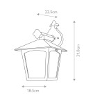 Kinkiety zewnętrzne - Elstead Lighting Latarnia naścienna York - 1 źródło światła IP23 BL2-BLACK - product 5