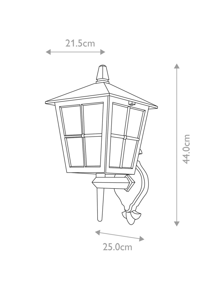 Elstead Lighting Latarnia naścienna Canterbury - 1 źródło światła IP43 BL46M-BLACK Elstead Lighting Latarnia naścienna Canterbury - 1 źródło światła IP43 BL46M-BLACK