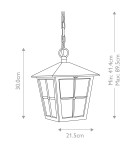 Lampy zewnętrzne wiszące - Elstead Lighting Latarnia wisząca Canterbury - 1 źródło światła IP43 BL48M-BLACK - product 5