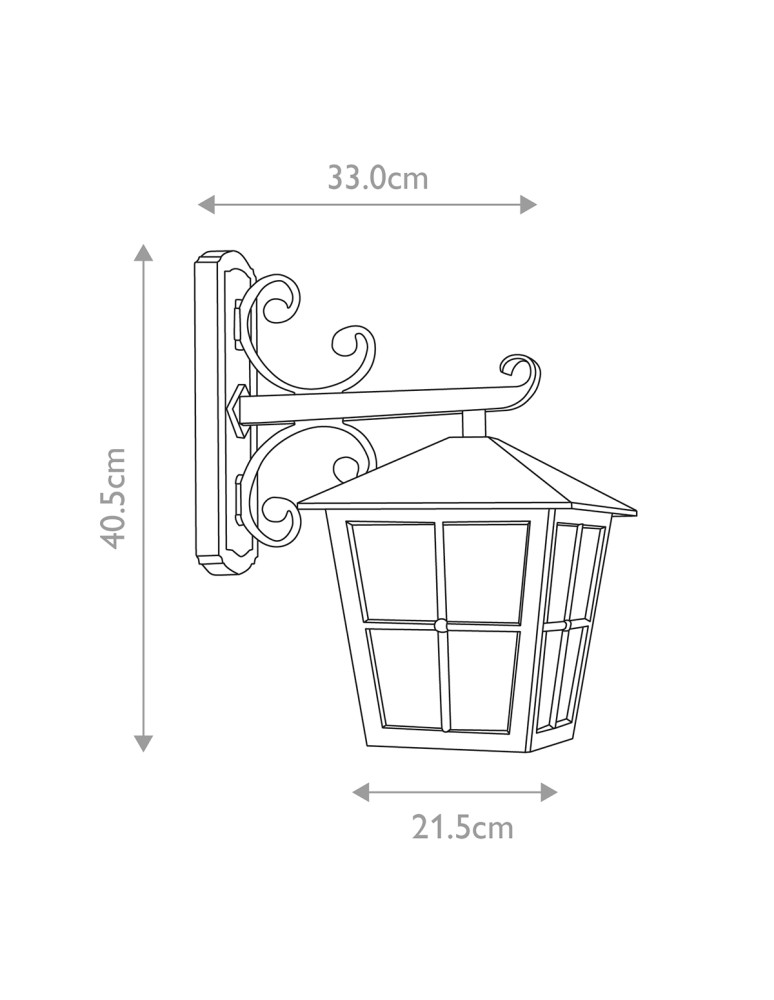 Elstead Lighting Latarnia naścienna Canterbury - 1 źródło światła IP43 BL52M-BLACK Elstead Lighting Latarnia naścienna Canterbury - 1 źródło światła IP43 BL52M-BLACK