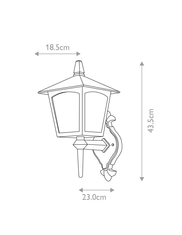 Elstead Lighting Latarnia naścienna York - 1 źródło światła IP23 BL5-BLACK Elstead Lighting Latarnia naścienna York - 1 źródło światła IP23 BL5-BLACK