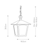 Lampy zewnętrzne wiszące - Elstead Lighting Latarnia wisząca York - 1 źródło światła IP23 BL6B-BLACK - product 5