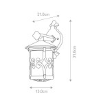 Kinkiety zewnętrzne - Elstead Lighting Latarnia naścienna Hereford - 1 źródło światła IP23 BL8-BLACK - product 5