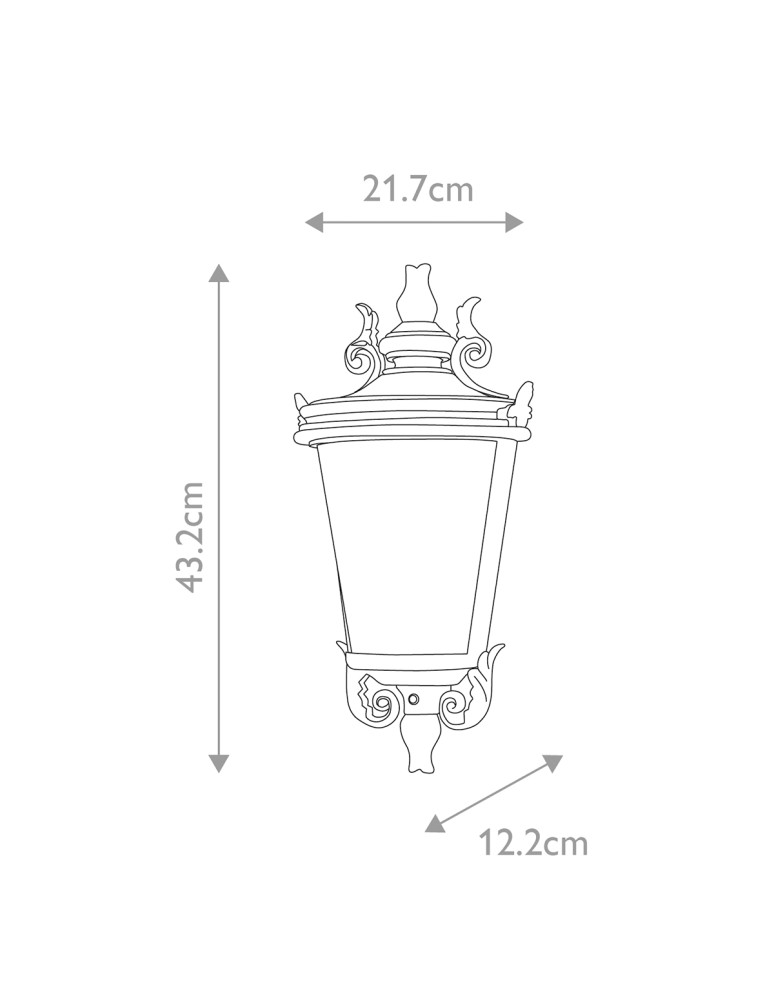 Elstead Lighting Średnia latarnia naścienna Baltimore - 1 źródło światła IP44 BT7-M Elstead Lighting Średnia latarnia naścienna Baltimore - 1 źródło światła IP44 BT7-M