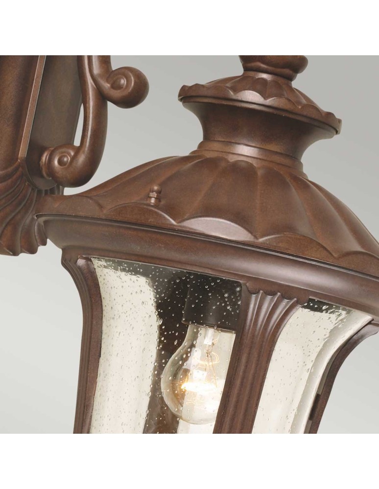 Kinkiety zewnętrzne - Elstead Lighting Średnia latarnia naścienna Chicago - 1 źródło światła - Rdzawa brązowa patyna IP44 CC2-M - product kolory-swiatla.pl 3