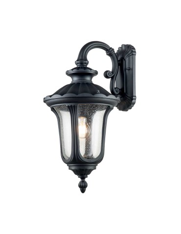 Elstead Lighting Średnia latarnia naścienna Chicago - 1 źródło światła - Teksturowana czerń IP44 CC2-M-BK