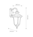 Elstead Lighting Średnia latarnia naścienna Chicago - 1 źródło światła - Teksturowana czerń IP44 CC2-M-BK Elstead Lighting Średnia latarnia naścienna Chicago - 1 źródło światła - Teksturowana czerń IP44 CC2-M-BK